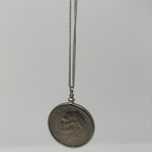 Vintage 1776-1996 Eisenhower Dollar Coin Necklace